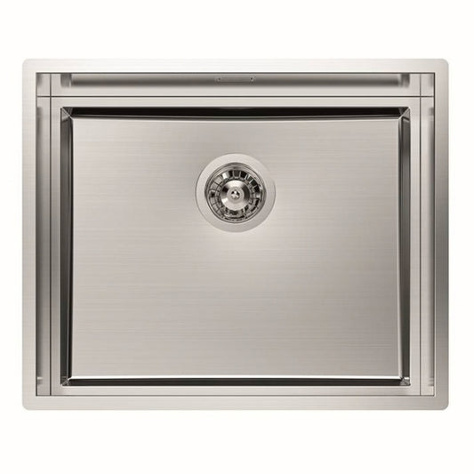 Foster Quadra Evo 1255050 Lavello Incasso 1 Vasca Inox Sopratop/Filotop cm. 57 x 47