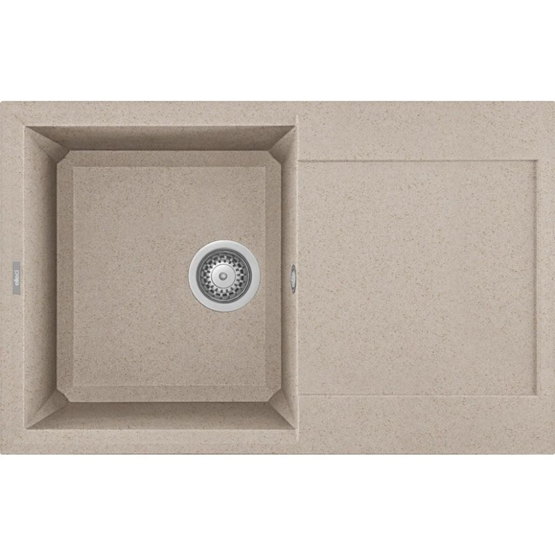 ELLECI EASY 300 LGY30051 Lavello 1 Vasca con Gocciolatoio Reversibile Sopratop Granitek Avena 51 cm. 79 x 50