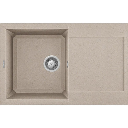 ELLECI EASY 300 LGY30051 Lavello 1 Vasca con Gocciolatoio Reversibile Sopratop Granitek Avena 51 cm. 79 x 50