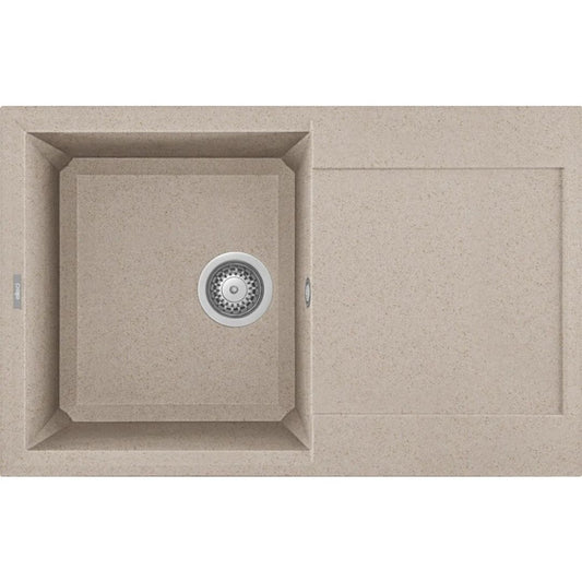 ELLECI EASY 300 LGY30051 Lavello 1 Vasca con Gocciolatoio Reversibile Sopratop Granitek Avena 51 cm. 79 x 50