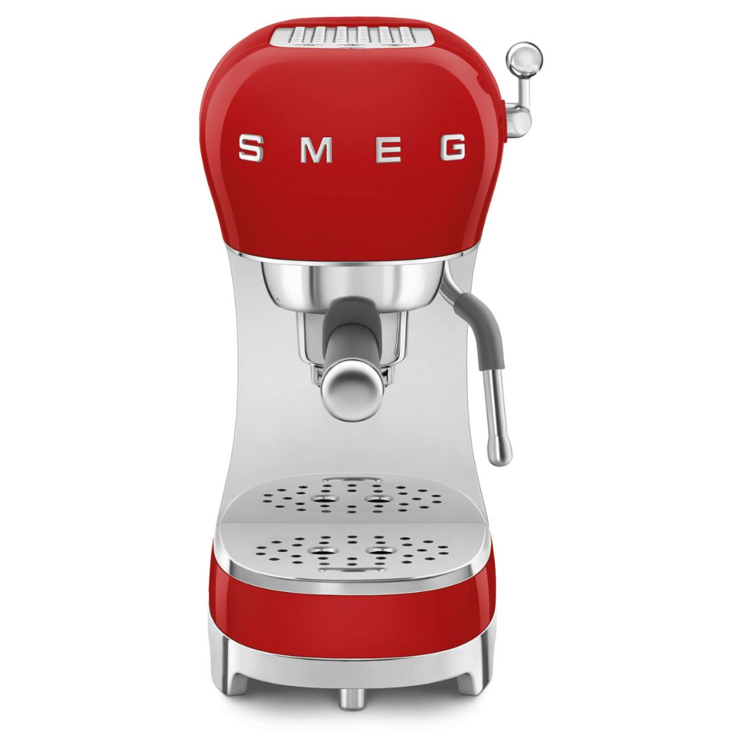 SMEG ECF02RDEU Macchina Caffe Espresso 1350W 50's Style Rosso 10 Tazze