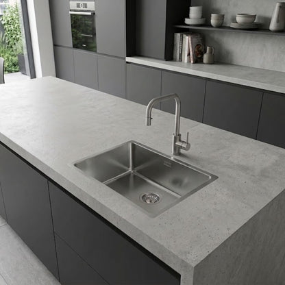 Foster Phantom 4350001 Lavello 1 Vasca Incasso Filotop Acciaio Inox Spazzolato cm. 51 x 41