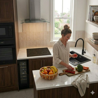 ELLECI QUADRA 110 LGQ11059 Lavello da Incasso 1 Vasca Granitek® Classic Antracite cm. 61 x 50