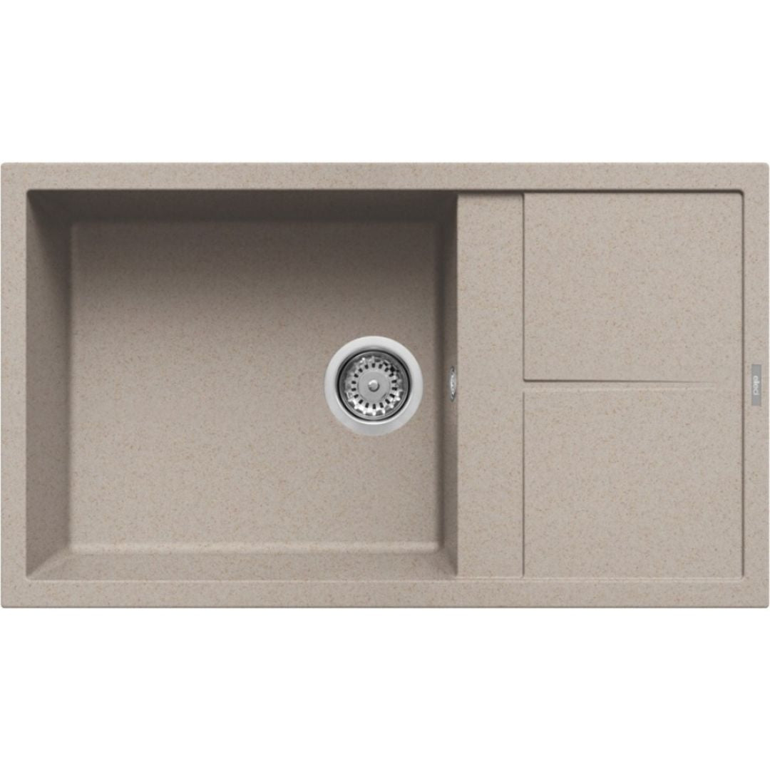 ELLECI LGU41051 Unico 410 Lavello Cucina 1 Vasca Sopratop Granitek Avena cm. 86 x 50