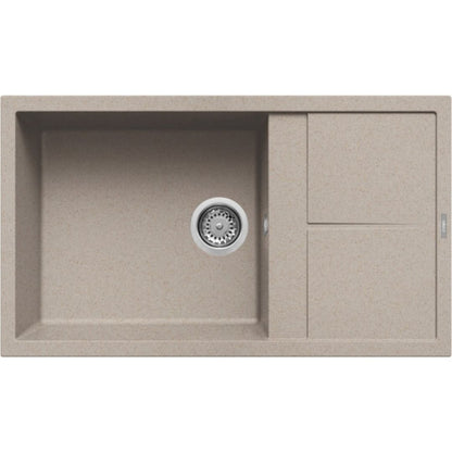 ELLECI LGU41051 Unico 410 Lavello Cucina 1 Vasca Sopratop Granitek Avena cm. 86 x 50