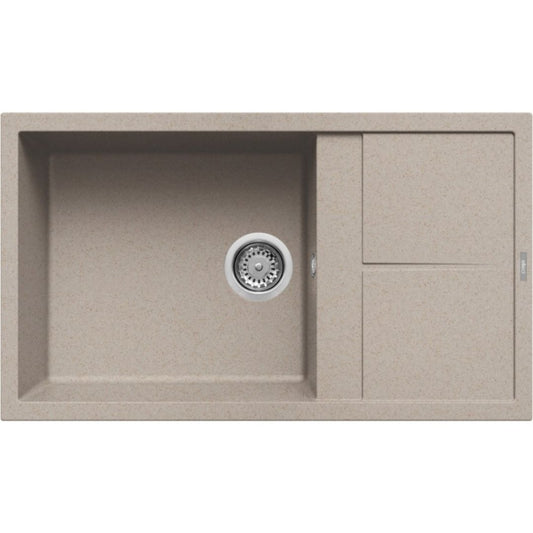 ELLECI LGU41051 Unico 410 Lavello Cucina 1 Vasca Sopratop Granitek Avena cm. 86 x 50