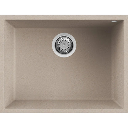 Elleci LGQ11051BSO Lavello Incasso Sottotop Quadra 1 Vasca Avena cm. 58x44