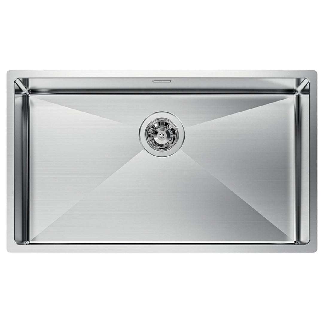 Foster Quadra R12 1717050 Lavello 1 Vasca Sopratop/Filotop Acciaio Inox Spazzolato 75x44