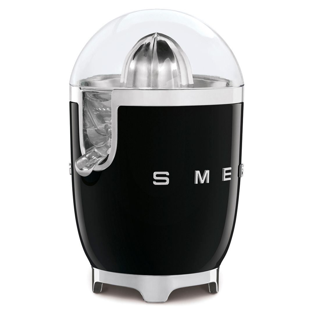Smeg CJF11BLEU Spremiagrumi Elettrico Nero Lucido 70W Inox Antigoccia 50’s Style