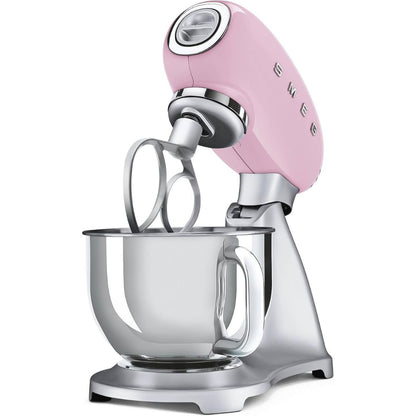 SMEG SMF02PKEU Impastatrice Planetaria Rosa 800W 4,8L 10 Velocità Smooth Start