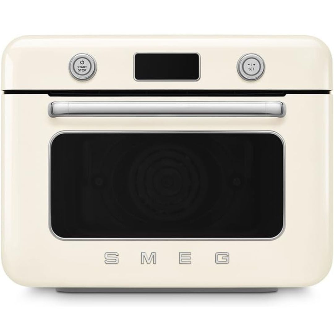 SMEG COF01CREU Forno Combinato Vapore da Appoggio Panna Lucido Estetica 50’s Style