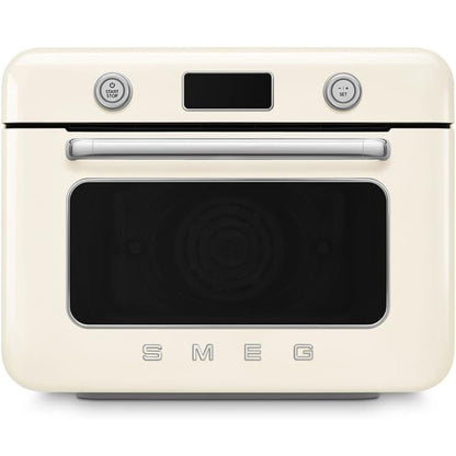 SMEG COF01CREU Forno Combinato Vapore da Appoggio Panna Lucido Estetica 50’s Style