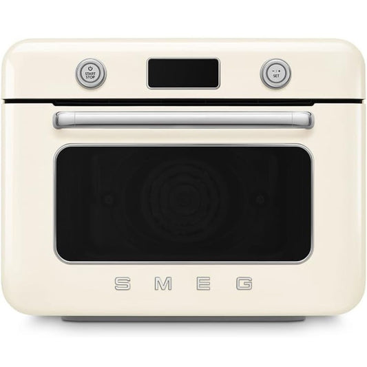 SMEG COF01CREU Forno Combinato Vapore da Appoggio Panna Lucido Estetica 50’s Style
