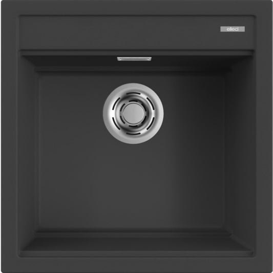 ELLECI BEST LGB10459 Lavello Incasso 1 Vasca Incasso Sopratop Antracite cm. 51 x 51