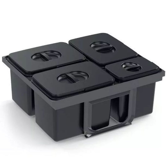 EKOTECH JAZZ 60 93004162602 Pattumiera Cassetto per Raccolta Differenziata 4 Contenitori