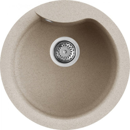 ELLECI EGO ROUND LGEROU51 Lavello Incasso Cucina 1 Vasca Granitek Tondo Ø 48,5 Avena