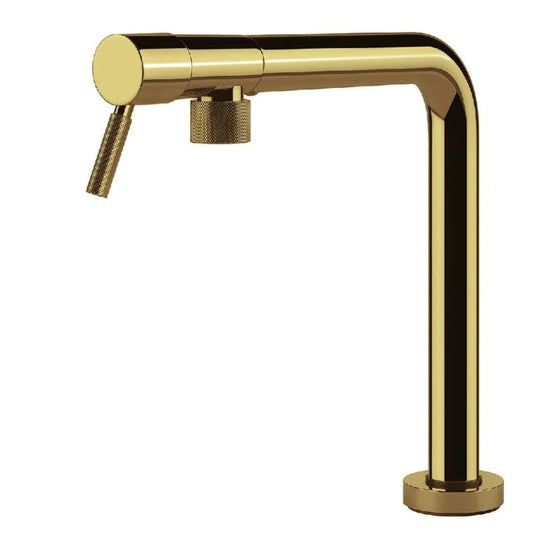 FOSTER MARGOT Miscelatore Cucina Sottofinestra Oro PVD con Canna Abbattibile Girevole 360°