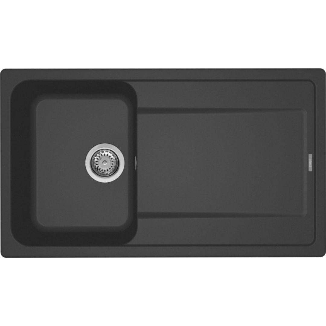 ELLECI LIFE 400 LG240059 Lavello da Incasso 1 Vasca con Gocciolatoio Reversibile Granitek Antracite 59 cm. 86 x 50