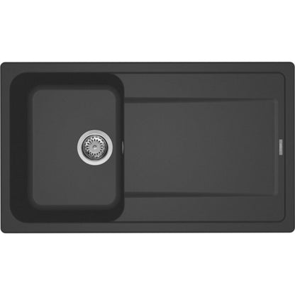 ELLECI LIFE 400 LG240059 Lavello da Incasso 1 Vasca con Gocciolatoio Reversibile Granitek Antracite 59 cm. 86 x 50