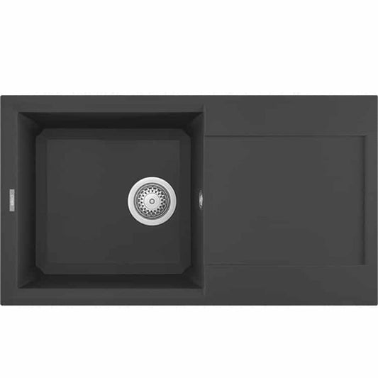 ELLECI EASY 290 LGY29059 Lavello in Granitek Antracite con Gocciolatoio Reversibile cm. 78 x 44