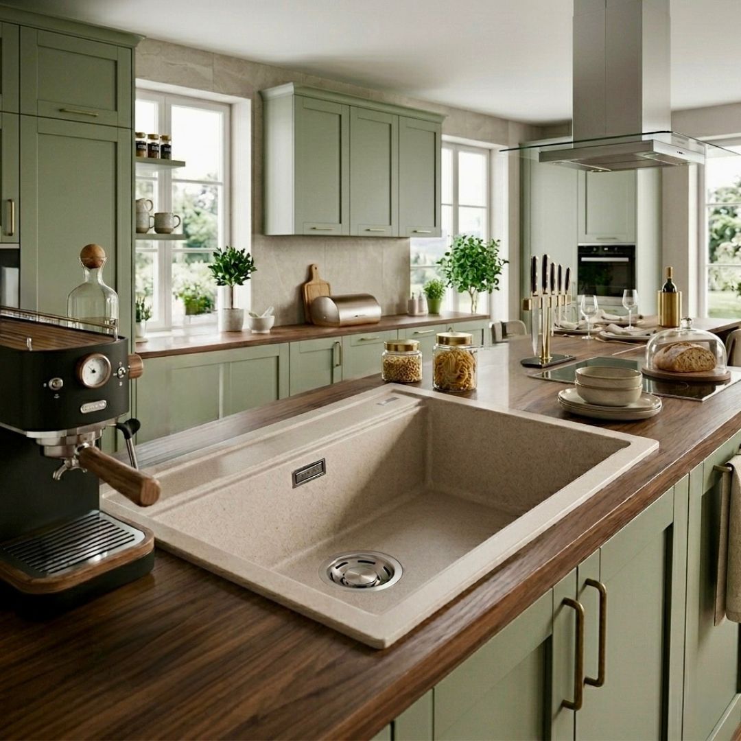 ELLECI BEST 105 LGB10551 Lavello Cucina Incasso Sopratop 1 Vasca  Avena Granitek cm. 57×51
