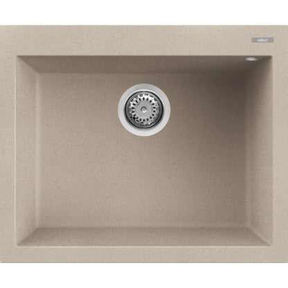 ELLECI QUADRA 110 LGQ11051 Lavello da Incasso 1 Vasca Sopratop Granitek Avena 51  cm. 61 x 50