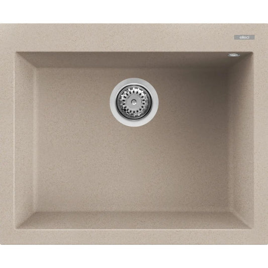 ELLECI QUADRA 110 LGQ11051 Lavello da Incasso 1 Vasca Sopratop Granitek Avena 51  cm. 61 x 50