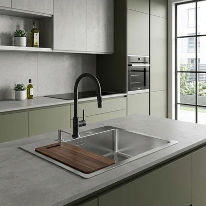 Foster KE 2265050 Lavello Incasso Filotop 1 Vasca Inox Spazzolato cm. 56 x 52