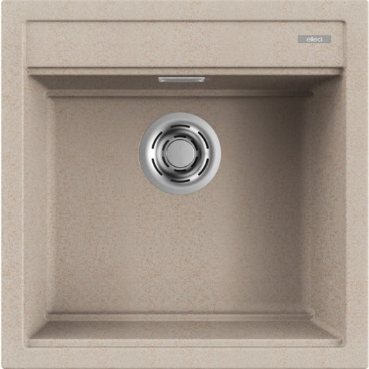 ELECI BEST 104 LGB10451 Lavello da Incasso 1 Vasca Sopratop Granitek Avena cm. 51 x 51