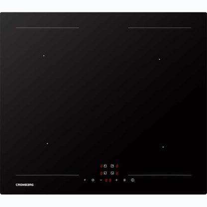 CROMBERG HIK604B Piano Cottura Induzione 4 Zone Cottura Vetro Nero Touch 60 cm