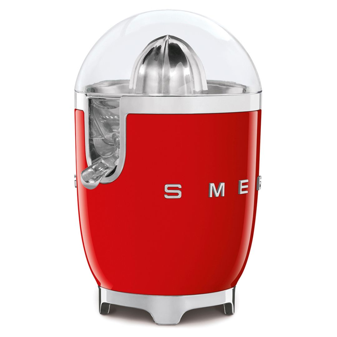 SMEG CJF11RDEU Spremiagrumi Elettrico Rosso Lucido 70W Inox Antigoccia 50’s Style