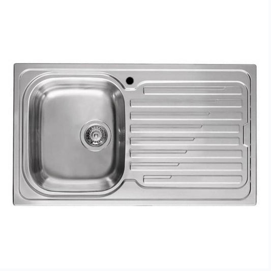ELLECI LIK400SACSX Sky 400 Lavello Incasso 1 Vasca Gocciolatoio Destra cm. 86 x 51