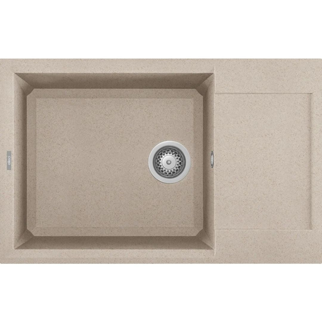 ELLECI EASY 310 LGY31051 Lavello 1 Vasca con Gocciolatoio Reversibile Sopratop Granitek Avena 51 cm. 78 x 50