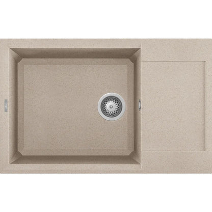 ELLECI EASY 310 LGY31051 Lavello 1 Vasca con Gocciolatoio Reversibile Sopratop Granitek Avena 51 cm. 78 x 50
