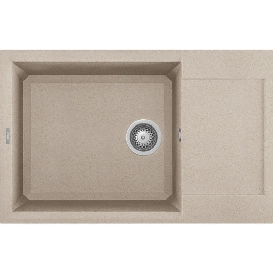 ELLECI EASY 310 LGY31051 Lavello 1 Vasca con Gocciolatoio Reversibile Sopratop Granitek Avena 51 cm. 78 x 50