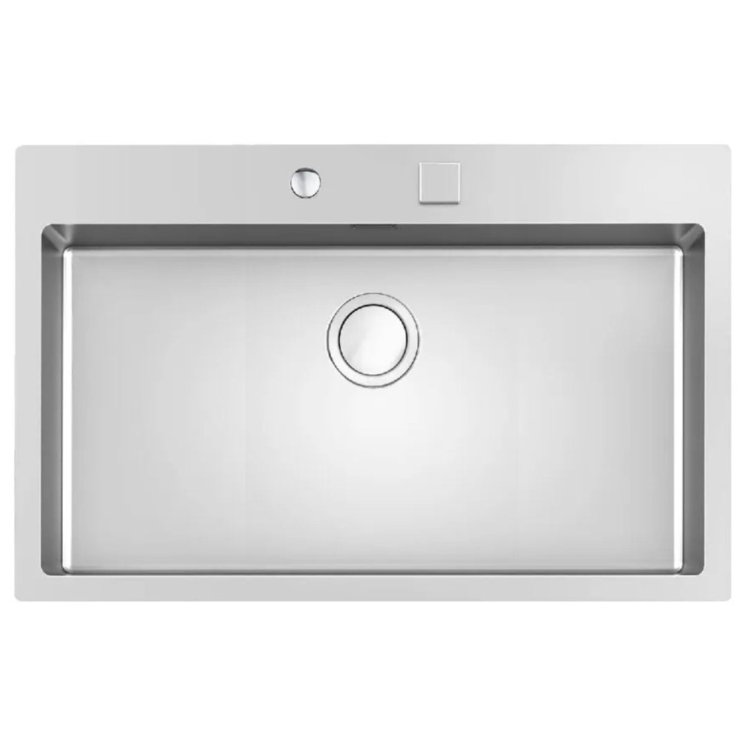 Foster S4001 3367050 Lavello 1 Vasca Incasso Sopratop/Filotop Acciaio Inox Spazzolato cm. 86 x 52