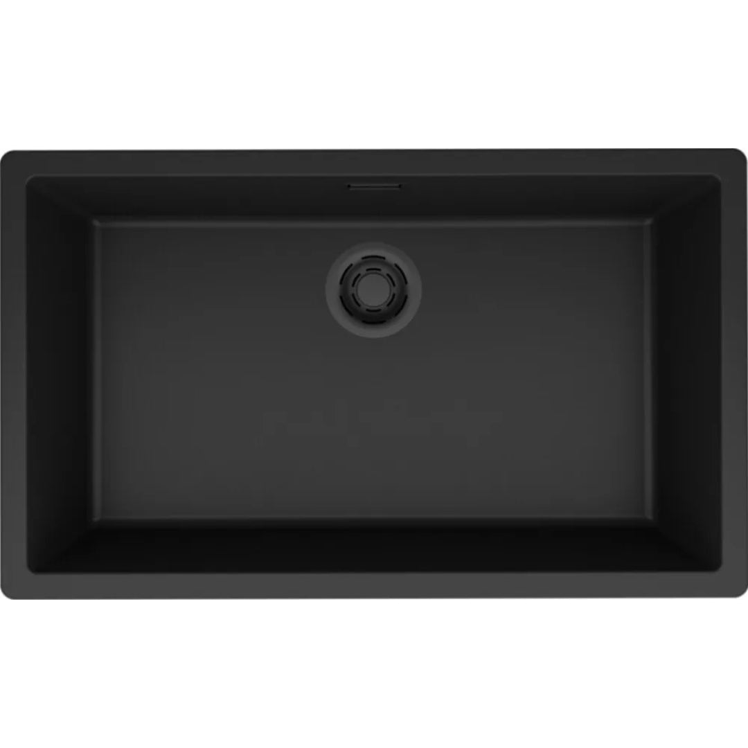 ELLECI ZEN-F 130 LKZ13086F01BKM Lavello 1 Vasca Filotop Nero Keratek cm. 75x45
