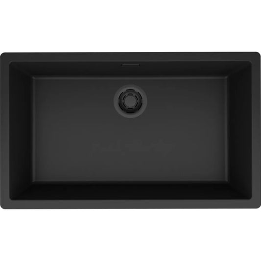 ELLECI ZEN-F 130 LKZ13086F01BKM Lavello 1 Vasca Filotop Nero Keratek cm. 75x45