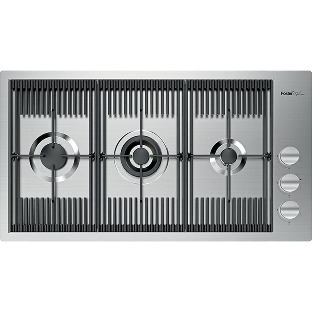 FOSTER MILANELLO 7680000 Piano Cottura a Gas 3 Fuochi in Acciaio Inox AISI 304 cm. 87 x 47,6