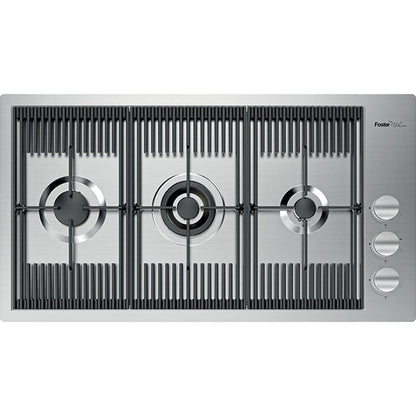 FOSTER MILANELLO 7680000 Piano Cottura a Gas 3 Fuochi in Acciaio Inox AISI 304 cm. 87 x 47,6