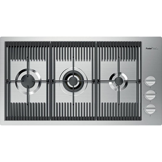 FOSTER MILANELLO 7680000 Piano Cottura a Gas 3 Fuochi in Acciaio Inox AISI 304 cm. 87 x 47,6