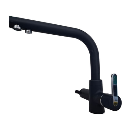 PAINI TAVIR 92NS6433VE8B90DAPA Miscelatore 3 Vie Canna Girevole 360° Doppio Erogatore Nero Opaco