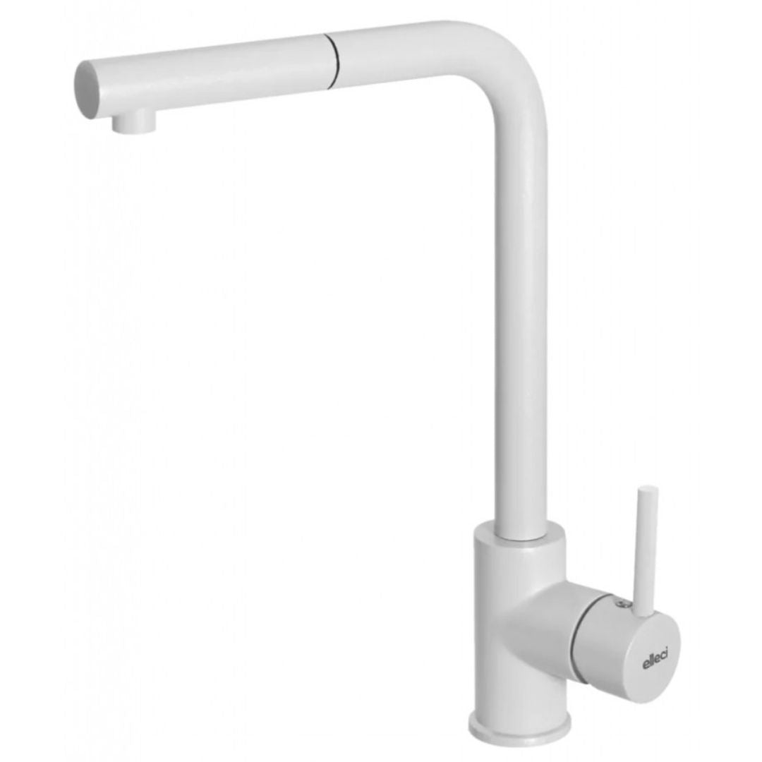 ELLECI TRAIL PLUS MGKTRP68 Miscelatore Monocomando Cucina Granitek Bianco Titano 68