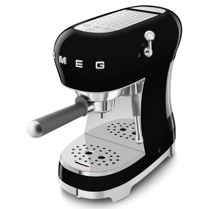 SMEG ECF02BLEU Macchina Da Caffè Espresso Manuale 50's Style 1350W Nero