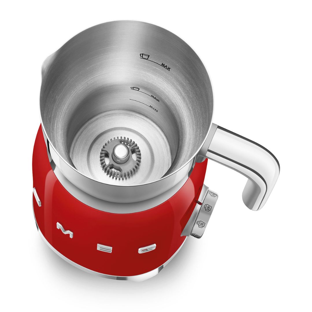 SMEG MFF11RDEU Montalatte Rosso 50's Style 6 Programmi Schiuma Calda e Fredda