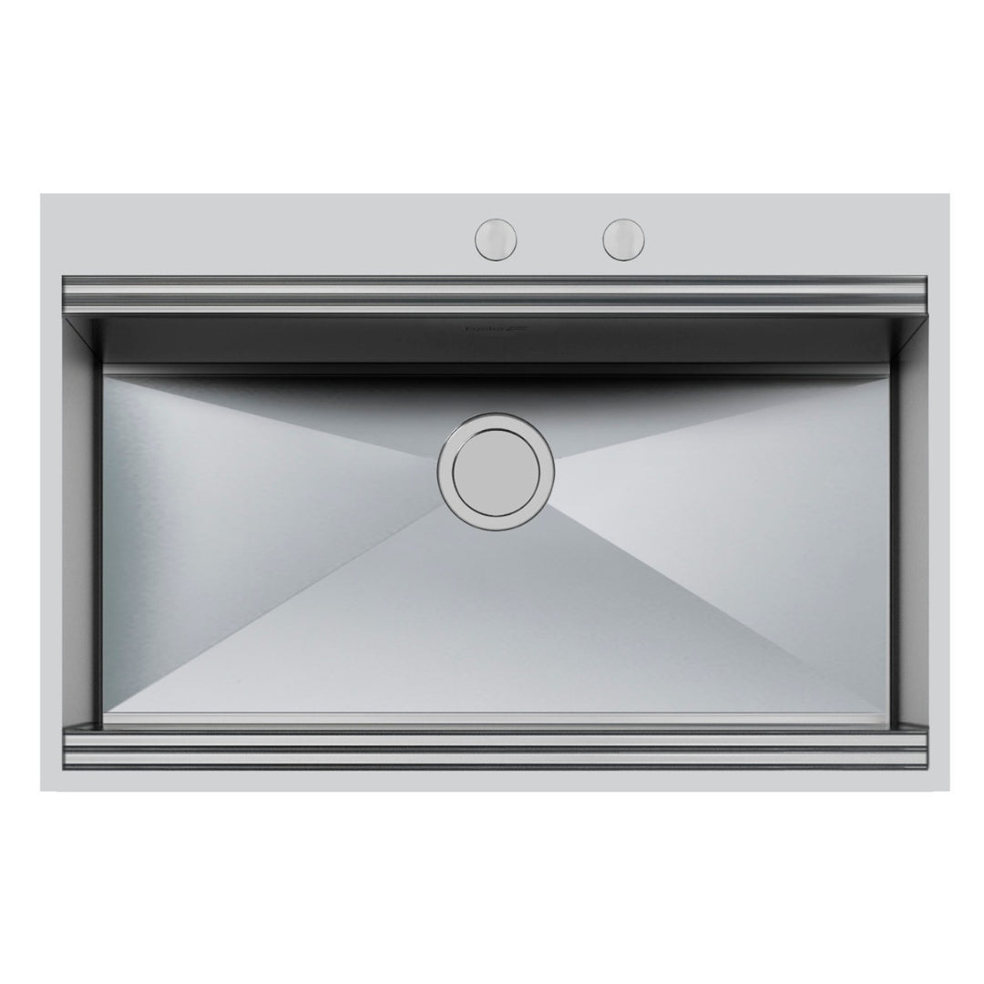Foster 1025050 Milano Lavello Cucina 1 Vasca Incasso Sottotop Acciaio Inox Spazzolato mm. 846 x 560