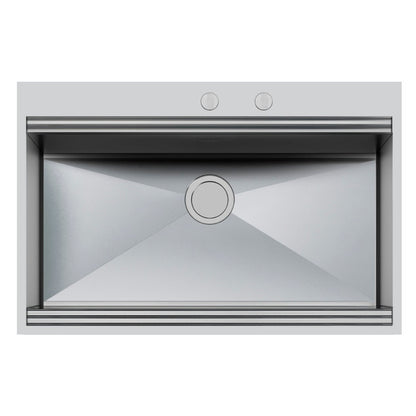 Foster 1025050 Milano Lavello Cucina 1 Vasca Incasso Sottotop Acciaio Inox Spazzolato mm. 846 x 560
