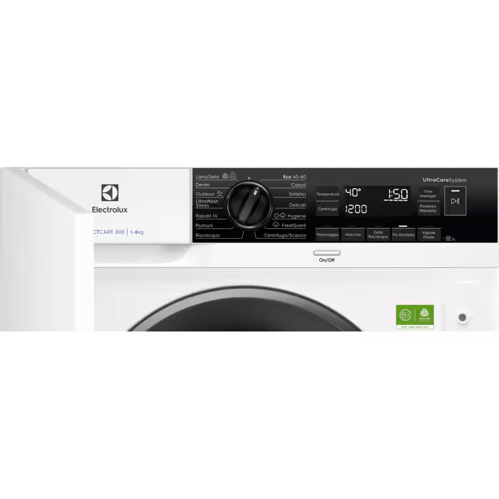 Electrolux EW7F8ABI Lavatrice UltraCare 8 kg 1400 giri