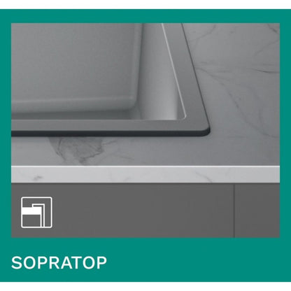 ELECI BEST 104 LGB10451 Lavello da Incasso 1 Vasca Sopratop Granitek Avena cm. 51 x 51