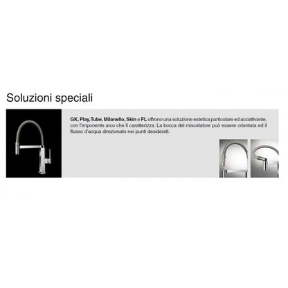 Foster Marine Skin 8424100 Miscelatore Inox Satinato Girevole Doccia Estraibile